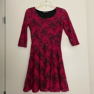 Lace dress . 3/4-sleeves. Size Small.